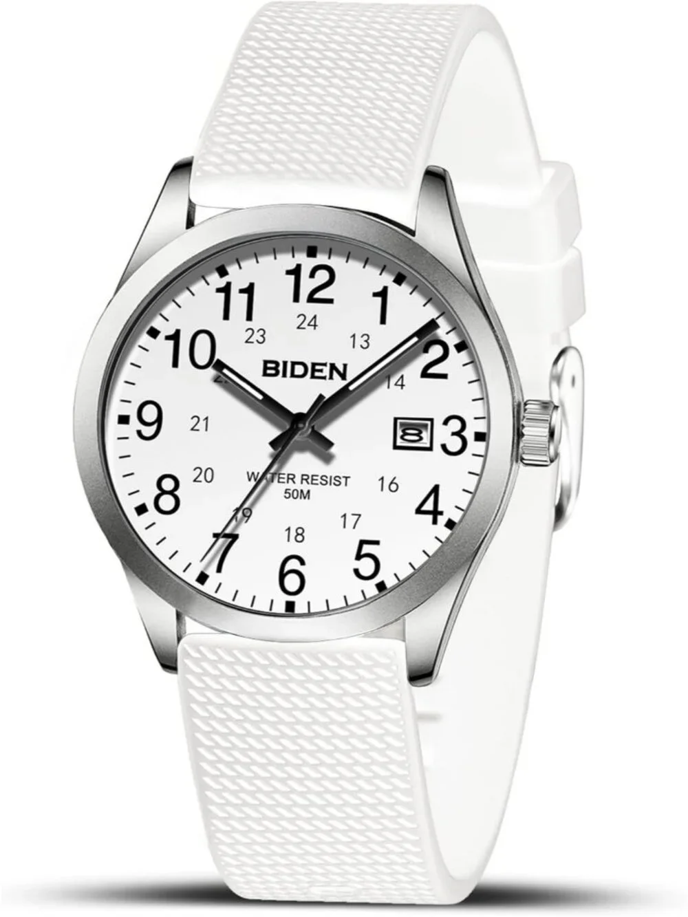 Men's White Analog Quartz Unisex Medical Professionals Waterproof Nurse Watch